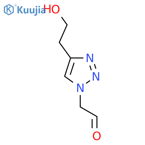 2-4-(2-hydroxyethyl)-1H-1,2,3-triazol-1-ylacetaldehyde structure