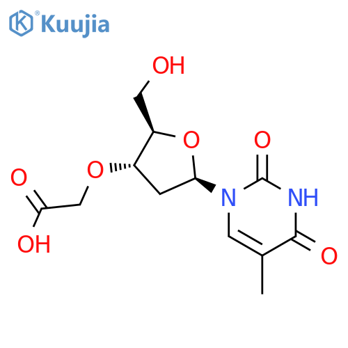 Thymidine,3'-O-(carboxymethyl)-, monosodium salt (8CI,9CI) structure