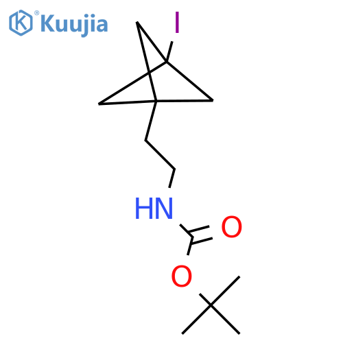 tert-butyl N-(2-{3-iodobicyclo1.1.1pentan-1-yl}ethyl)carbamate structure