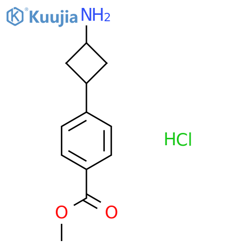 Methyl 4-[(1r,3r)-3-aminocyclobutyl]benzoate hydrochloride structure
