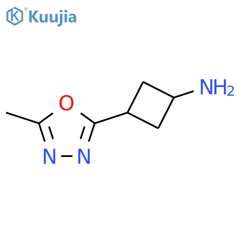 3-(5-Methyl-1,3,4-oxadiazol-2-yl)cyclobutan-1-amine structure