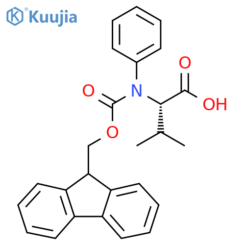 (2S)-2-({[(9H-fluoren-9-yl)methoxy]carbonyl}(phenyl)amino)-3-methylbutanoic acid structure