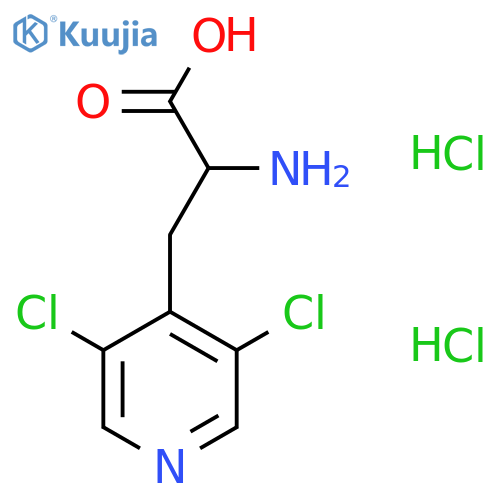 2-Amino-3-(3,5-dichloropyridin-4-yl)propanoic acid;dihydrochloride structure