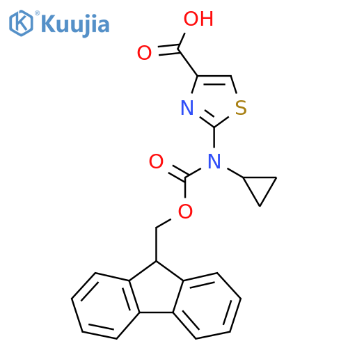 2-[cyclopropyl({[(9H-fluoren-9-yl)methoxy]carbonyl})amino]-1,3-thiazole-4-carboxylic acid structure