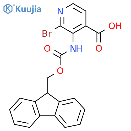 2-bromo-3-({[(9H-fluoren-9-yl)methoxy]carbonyl}amino)pyridine-4-carboxylic acid structure