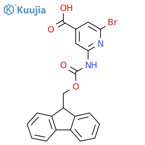 2-bromo-6-({[(9H-fluoren-9-yl)methoxy]carbonyl}amino)pyridine-4-carboxylic acid structure