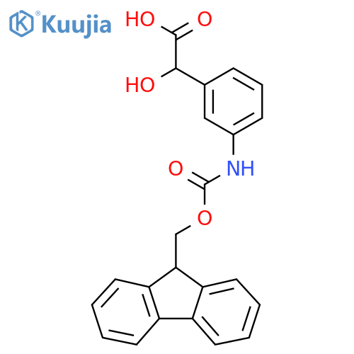 2-[3-({[(9H-fluoren-9-yl)methoxy]carbonyl}amino)phenyl]-2-hydroxyacetic acid structure