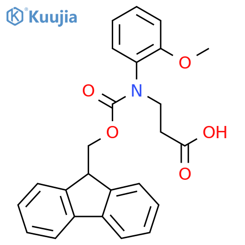 3-({(9H-fluoren-9-yl)methoxycarbonyl}(2-methoxyphenyl)amino)propanoic acid structure