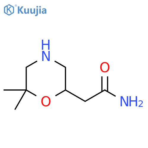 2-(6,6-Dimethylmorpholin-2-yl)acetamide structure