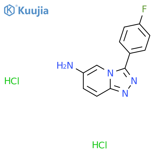 3-(4-Fluorophenyl)-[1,2,4]triazolo[4,3-a]pyridin-6-amine;dihydrochloride structure
