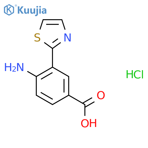 4-Amino-3-(1,3-thiazol-2-yl)benzoic acid;hydrochloride structure