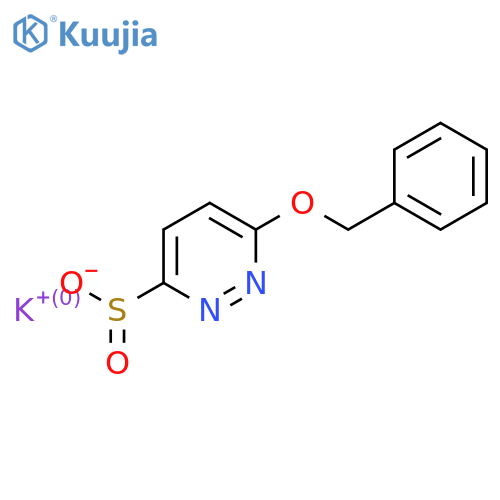 Potassium 6-(benzyloxy)pyridazine-3-sulfinate structure
