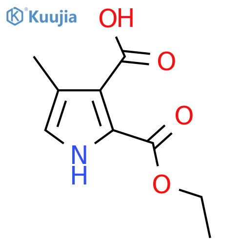 2-Ethoxycarbonyl-4-methyl-1H-pyrrole-3-carboxylic acid structure