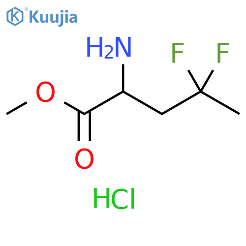 Norvaline, 4,4-difluoro-, methyl ester, hydrochloride (1:1) structure