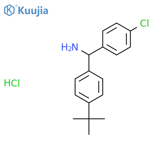 (4-Tert-butylphenyl)-(4-chlorophenyl)methanamine;hydrochloride structure