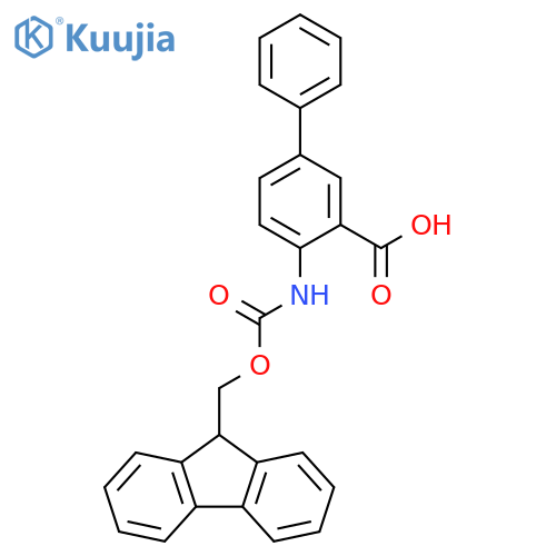 2-({(9H-fluoren-9-yl)methoxycarbonyl}amino)-5-phenylbenzoic acid structure