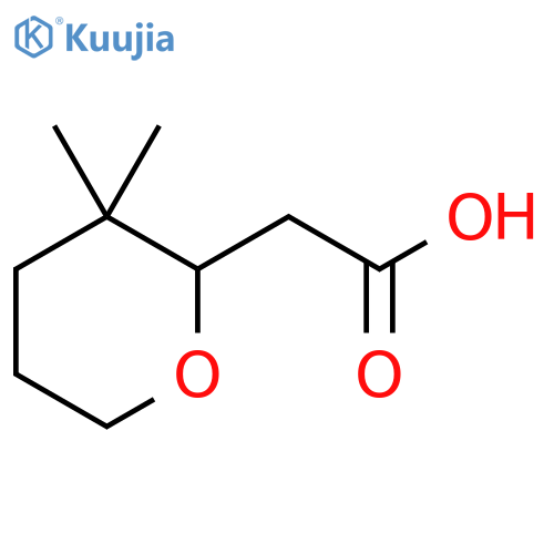 2-(3,3-Dimethyloxan-2-yl)acetic acid structure