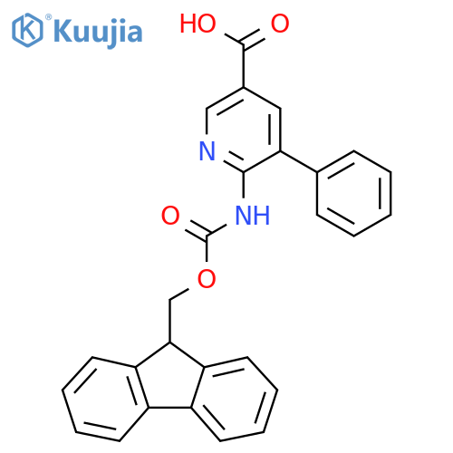 6-({[(9H-fluoren-9-yl)methoxy]carbonyl}amino)-5-phenylpyridine-3-carboxylic acid structure