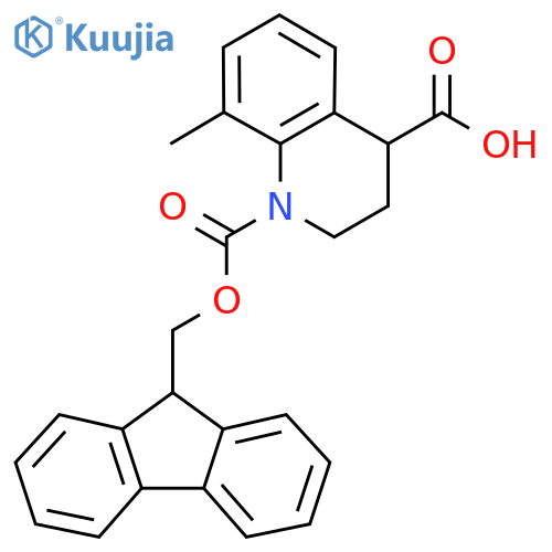 1-{[(9H-fluoren-9-yl)methoxy]carbonyl}-8-methyl-1,2,3,4-tetrahydroquinoline-4-carboxylic acid structure