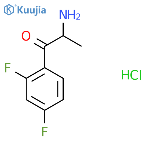 2-Amino-1-(2,4-difluorophenyl)propan-1-one hydrochloride structure