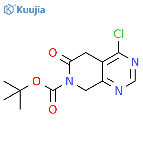 tert-butyl 4-chloro-6-oxo-5,8-dihydropyrido[3,4-d]pyrimidine-7-carboxylate structure