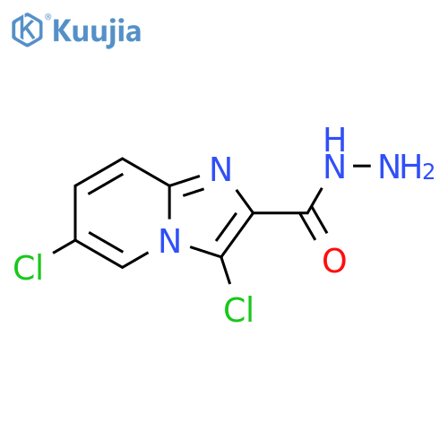 Imidazo[1,2-a]pyridine-2-carboxylic acid, 3,6-dichloro-, hydrazide structure