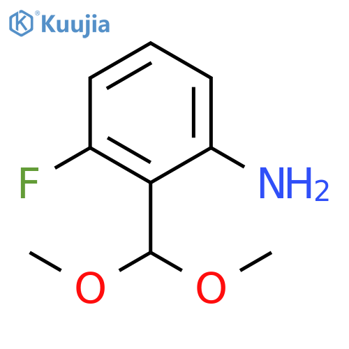 Benzenamine, 2-(dimethoxymethyl)-3-fluoro- structure