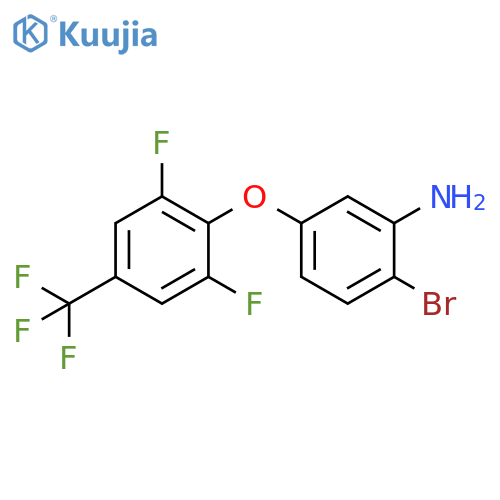 Benzenamine, 2-bromo-5-[2,6-difluoro-4-(trifluoromethyl)phenoxy]- structure