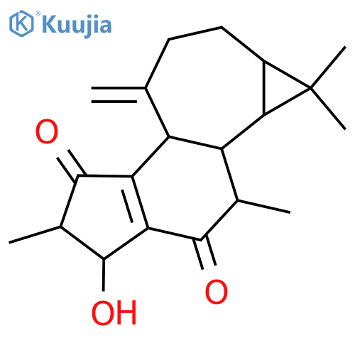 1-Hydroxy-4(15),6(17)-jatropholadiene-3,14-dione; (1α,2α)-form structure