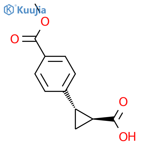 (1S,2S)-2-(4-(2-hydroxyacetyl)phenyl)cyclopropanecarboxylic acid structure
