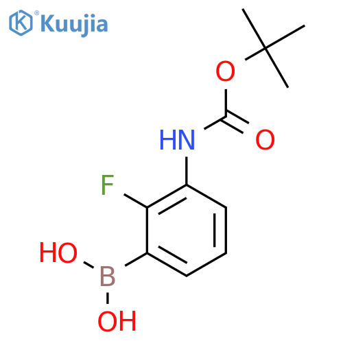 (3-{[(tert-Butoxy)carbonyl]amino}-2-fluorophenyl)boronic acid structure
