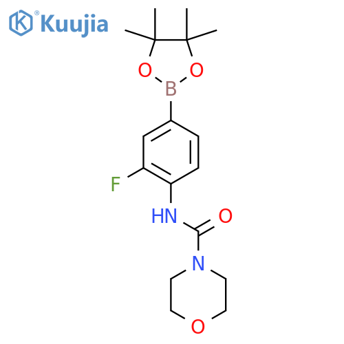N-2-Fluoro-4-(4,4,5,5-tetramethyl-1,3,2-dioxaborolan-2-yl)phenylmorpholine-4-carboxamide structure