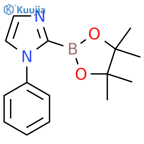1-phenyl-2-(tetramethyl-1,3,2-dioxaborolan-2-yl)-1H-imidazole structure