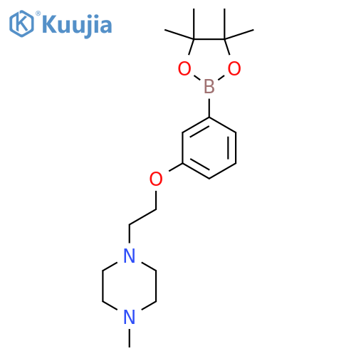 1-methyl-4-{2-3-(tetramethyl-1,3,2-dioxaborolan-2-yl)phenoxyethyl}piperazine structure