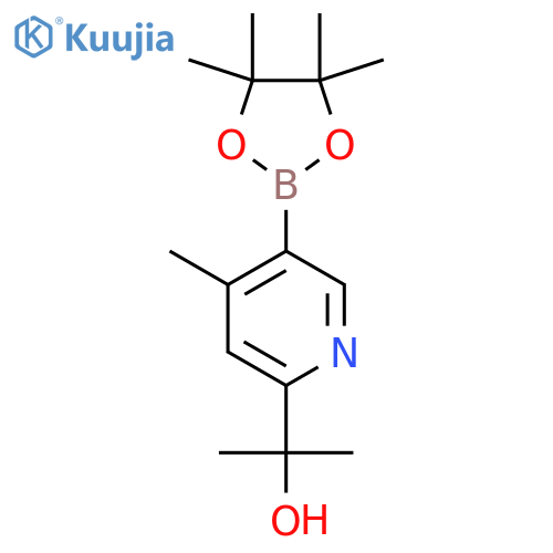 2-(4-Methyl-5-(4,4,5,5-tetramethyl-1,3,2-dioxaborolan-2-YL)pyridin-2-YL)propan-2-OL structure