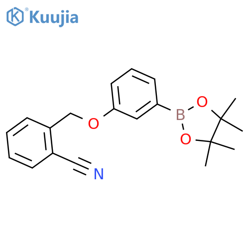 2-[[3-(4,4,5,5-Tetramethyl-1,3,2-dioxaborolan-2-yl)phenoxy]methyl]benzonitrile structure
