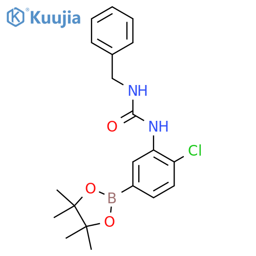 1-Benzyl-3-[2-chloro-5-(tetramethyl-1,3,2-dioxaborolan-2-yl)phenyl]urea structure