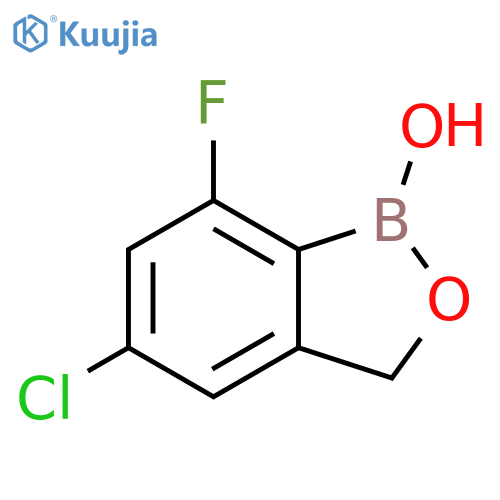 5-chloro-7-fluoro-1,3-dihydro-2,1-benzoxaborol-1-ol structure