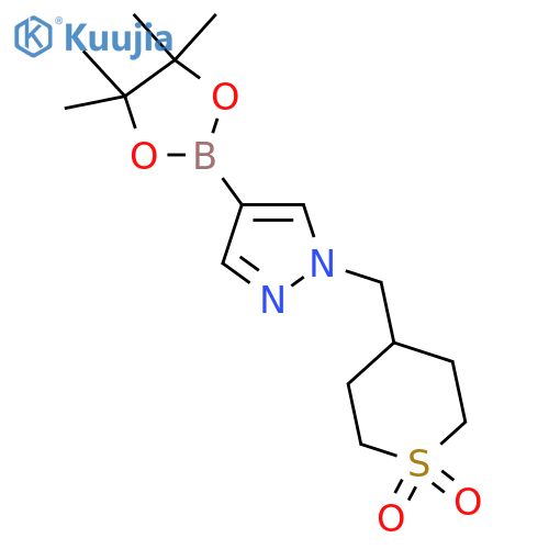4-[[4-(4,4,5,5-tetramethyl-1,3,2-dioxaborolan-2-yl)pyrazol-1-yl]methyl]thiane 1,1-dioxide structure