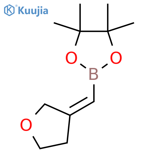 4,4,5,5-tetramethyl-2-[(E)-tetrahydrofuran-3-ylidenemethyl]-1,3,2-dioxaborolane structure