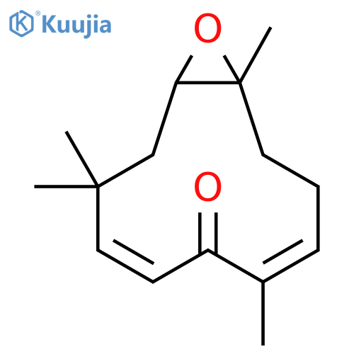 12-Oxabicyclo[9.1.0]dodeca-4,7-dien-6-one,1,5,9,9-tetramethyl- structure