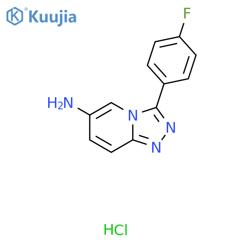 3-(4-Fluorophenyl)-[1,2,4]triazolo[4,3-a]pyridin-6-amine;hydrochloride structure