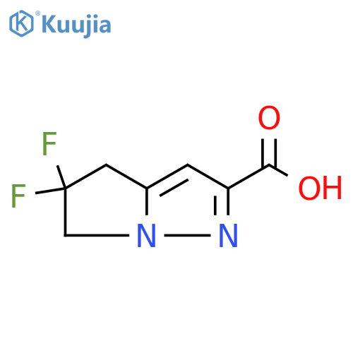 4H-Pyrrolo[1,2-b]pyrazole-2-carboxylic acid, 5,5-difluoro-5,6-dihydro- structure
