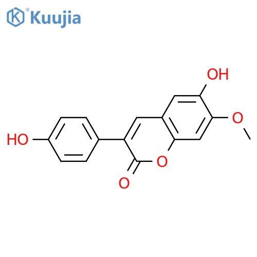 6,7-Dihydroxy-3-(4-hydroxyphenyl)-2H-1-benzopyran-2-one; 7-Me ether structure