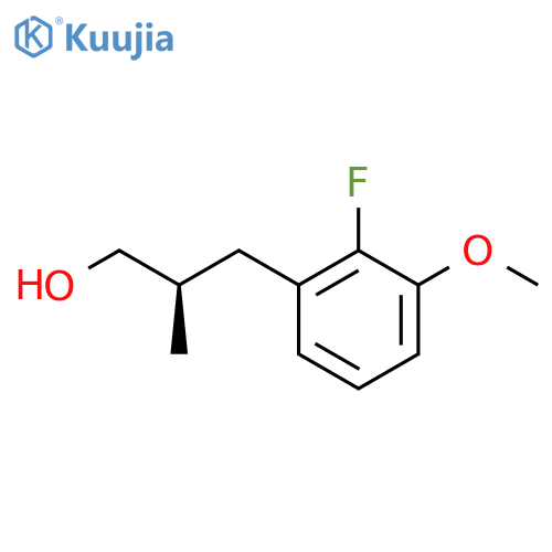 (2R)-3-(2-Fluoro-3-methoxyphenyl)-2-methylpropan-1-ol structure