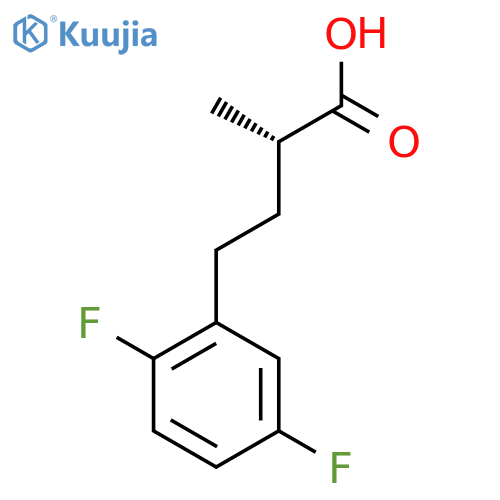 (2S)-4-(2,5-Difluorophenyl)-2-methylbutanoic acid structure