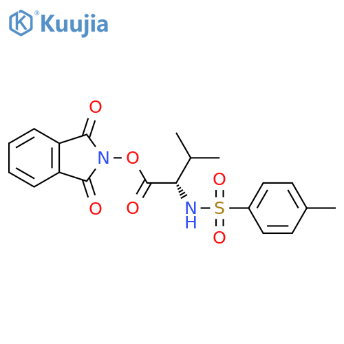 1,3-dioxo-2,3-dihydro-1H-isoindol-2-yl (2S)-3-methyl-2-(4-methylbenzenesulfonamido)butanoate structure