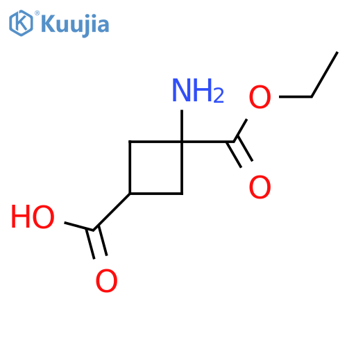 3-Amino-3-ethoxycarbonylcyclobutane-1-carboxylic acid structure