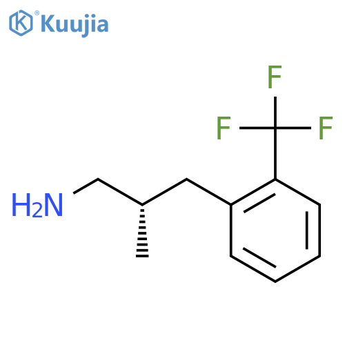 (2S)-2-Methyl-3-[2-(trifluoromethyl)phenyl]propan-1-amine structure
