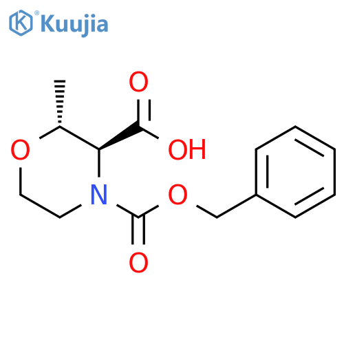 3,4-Morpholinedicarboxylic acid, 2-methyl-, 4-(phenylmethyl) ester, (2R,3S)- structure